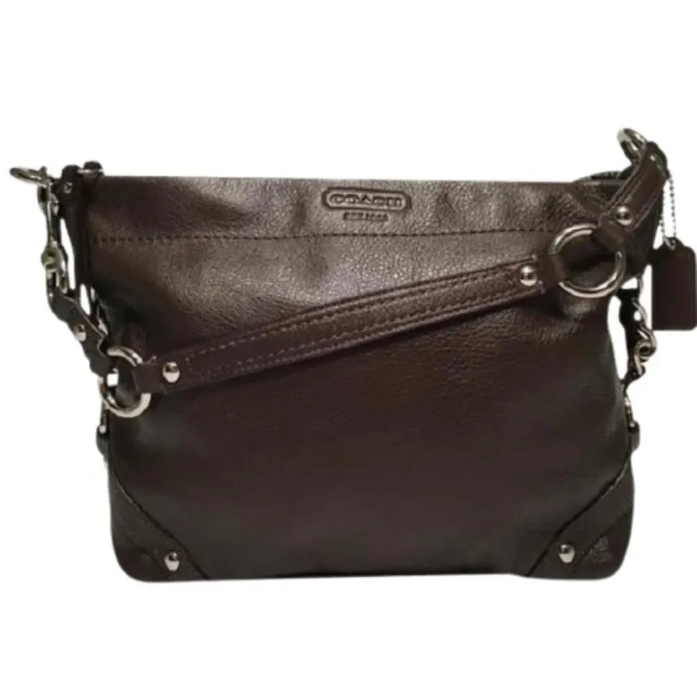 🆕Coach Carly Brown Leather Shoulder Bag (NWOT)🔥 - Picture 1 of 11